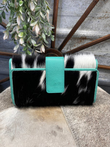 Cowhide Turquoise Wallet