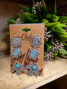 Thunderbird Turquoise Earring Set