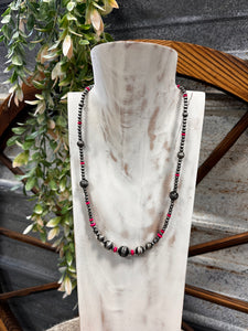 Pink Navajo Pearl Necklace