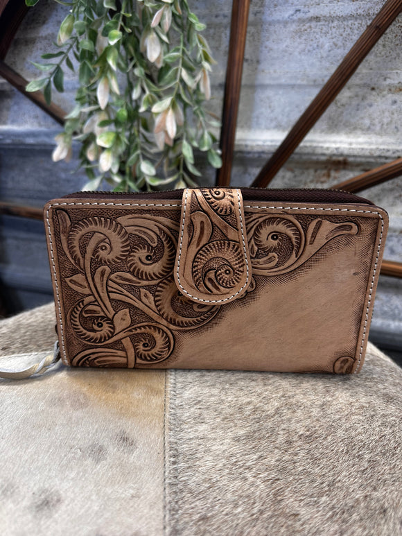 Genuine Tooled Leather Wallet