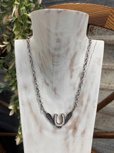 Horseshoe & Wing Necklace