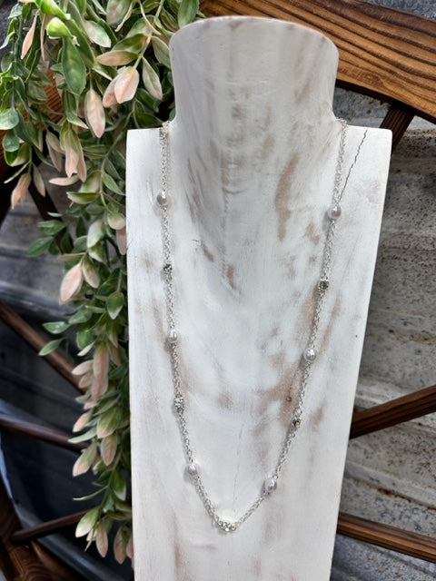Pearl/Rhinestone Necklace