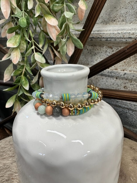 Turquoise/Green Bracelet Stack