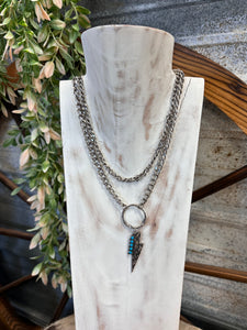 Thunderbolt Turquoise Stone Necklace