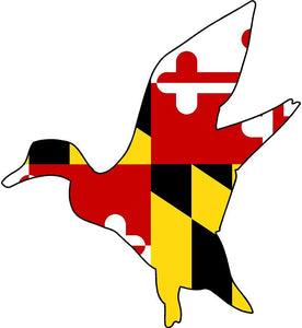Maryland Decal- Duck, Flying