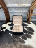 Mini Jewelry Case - Turquoise Cow