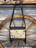 Trinity Ranch Black Floral Tooled Crossbody