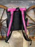 Pink Cowhide Tooled Backpack