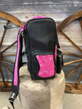 Pink Cowhide Tooled Backpack