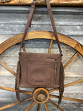 Trinity Ranch Brown Floral Tooled Crossbody