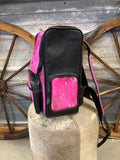 Pink Cowhide Tooled Backpack