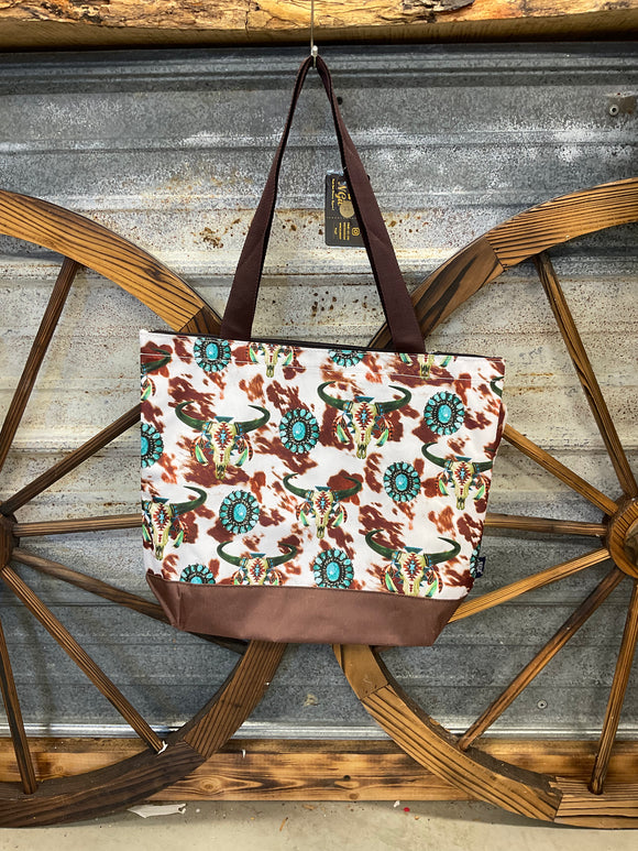 Skull Zip Tote