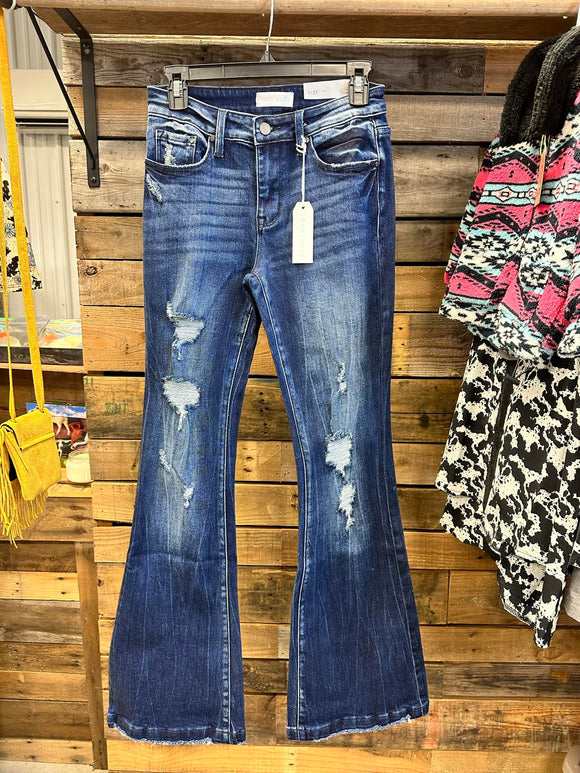 Dark Wash Distressed Jeans