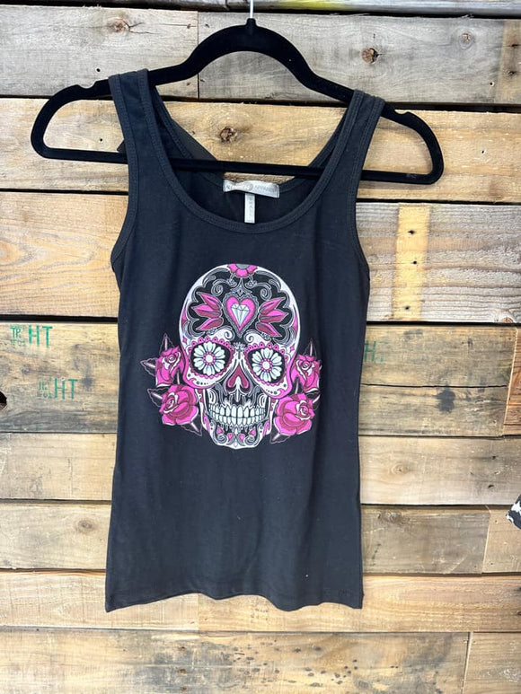 Pink Skull Tank