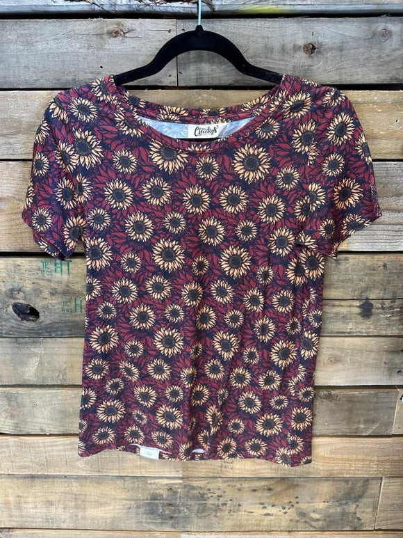 Sunflower V Neck Tee