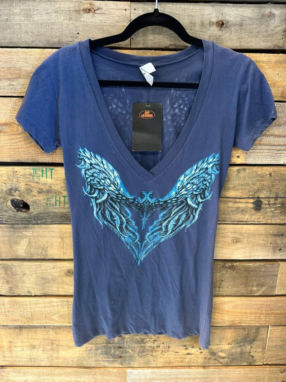 Wing V Neck Tee